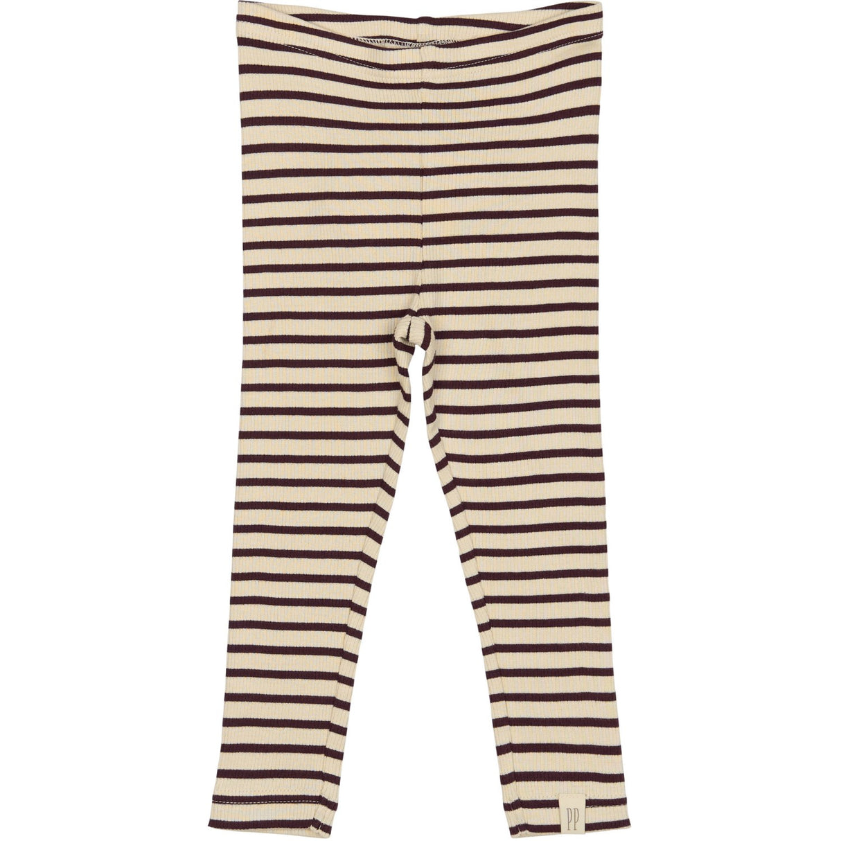 Petit Piao Dark Grape/off White Legging Modal Striped