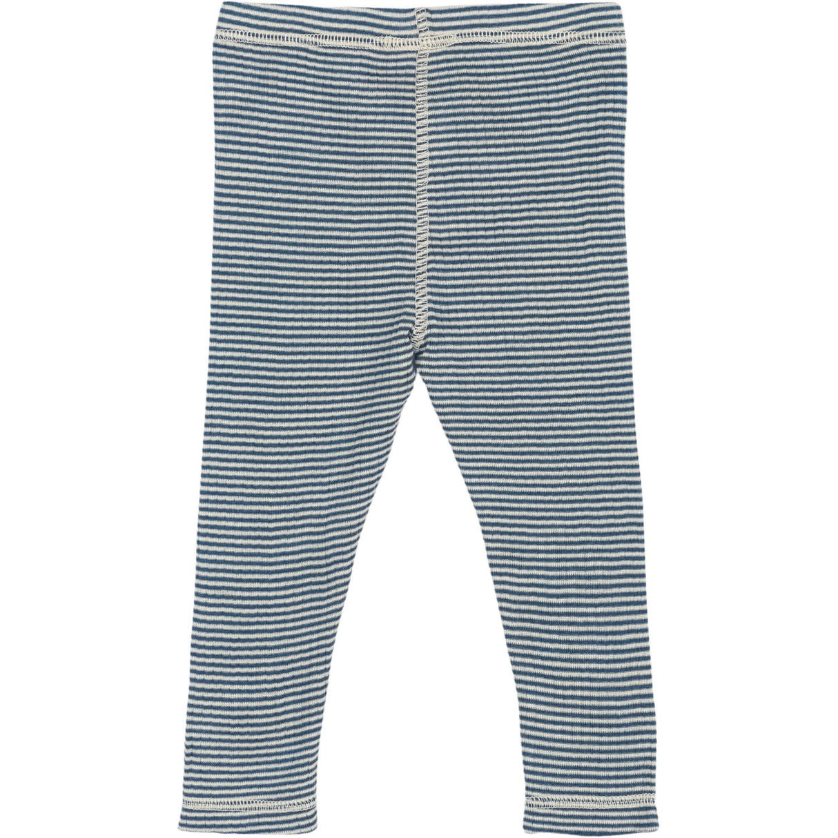 Petit Piao Ensign Blue/dark Off White PPDante Leggings Merino Ull Striped