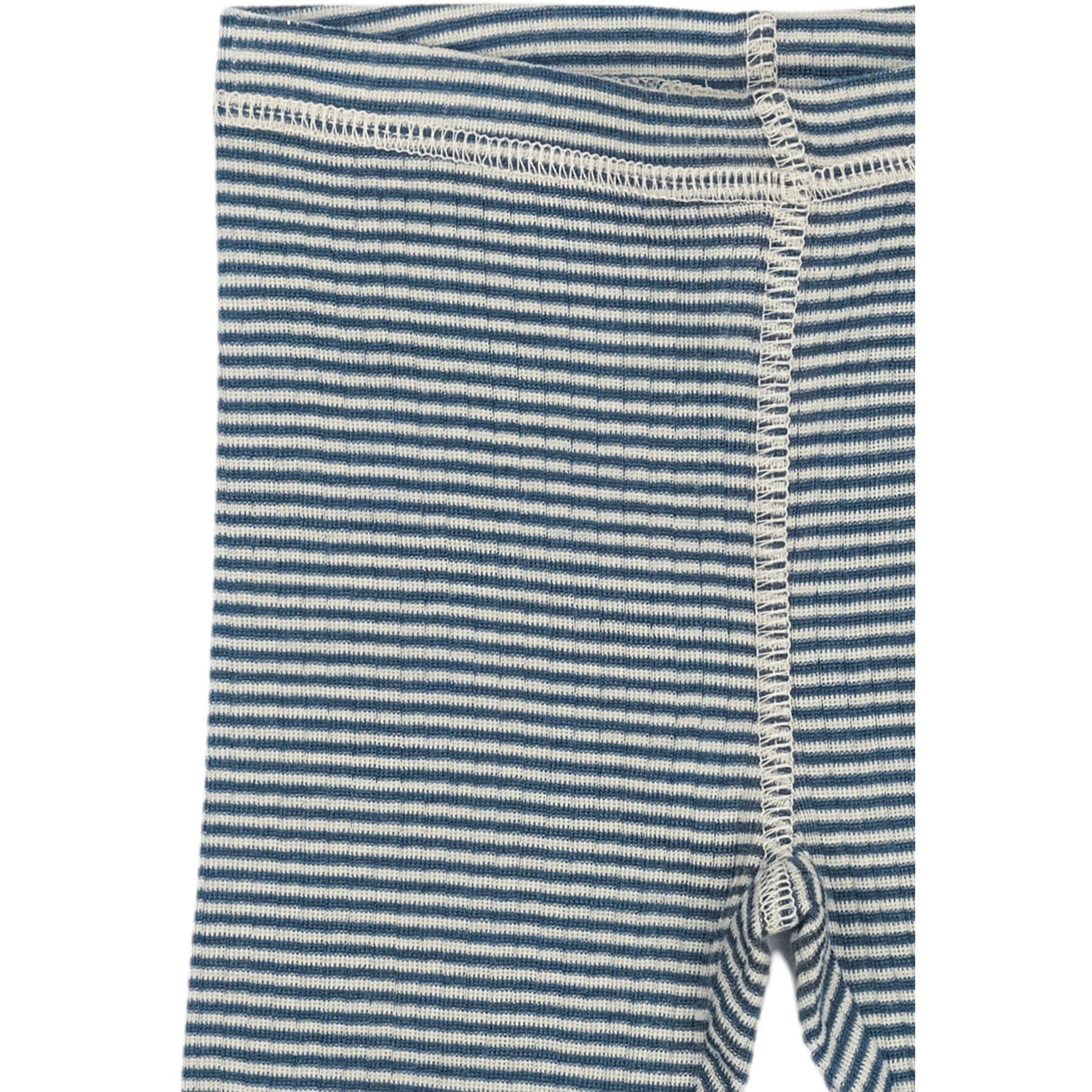 Petit Piao Ensign Blue/dark Off White PPDante Leggings Merino Ull Striped