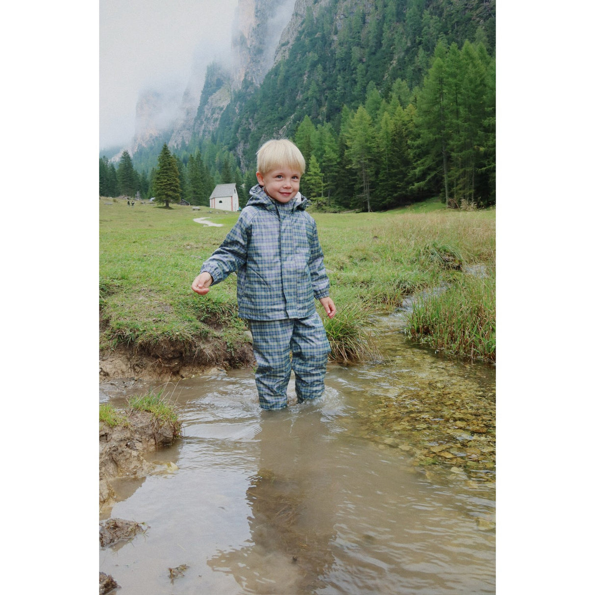 Konges Sløjd Laurel Blue Check Rainy Palme Sett