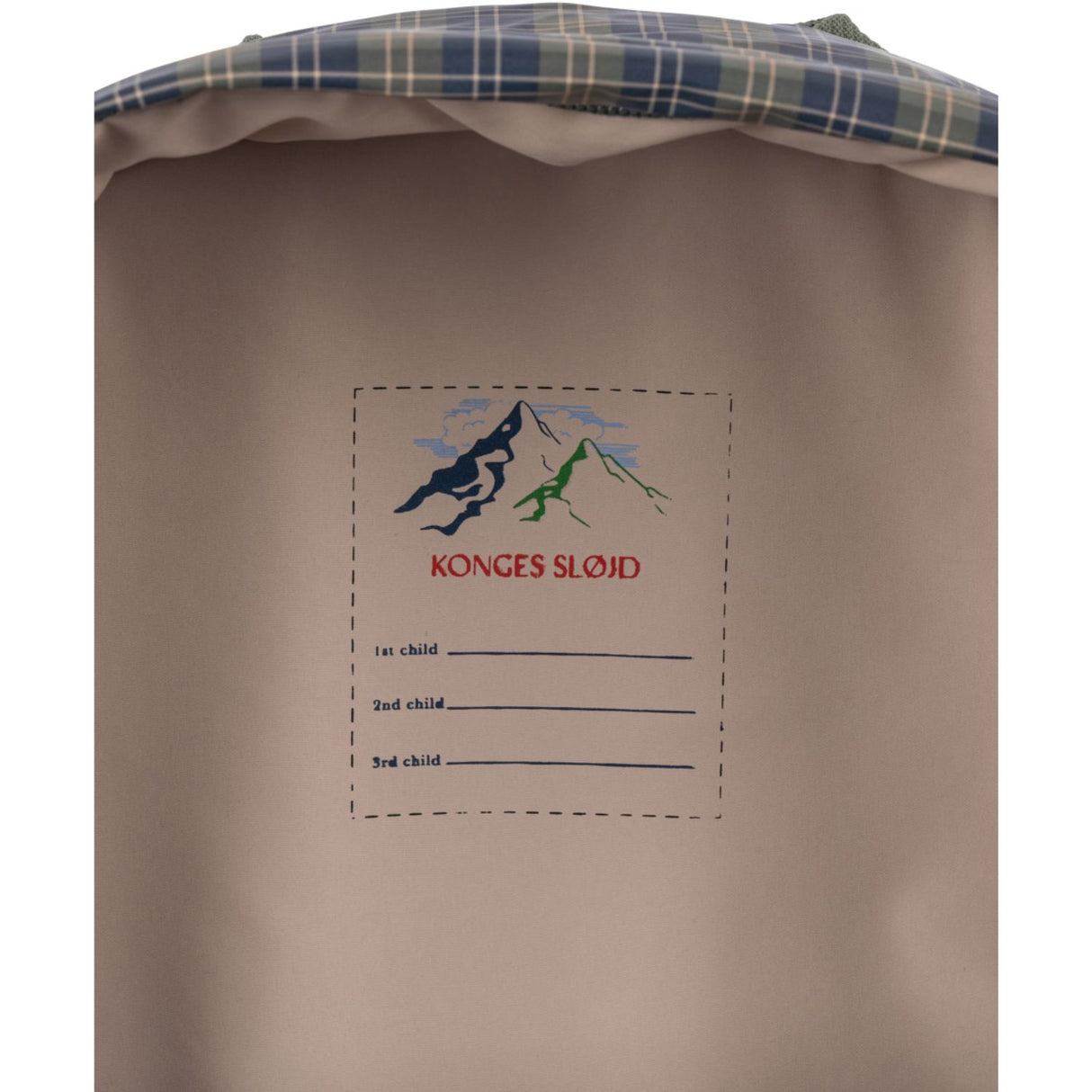 Konges Sløjd Laurel Blue Check Rainy Kids Ryggsäck Midi