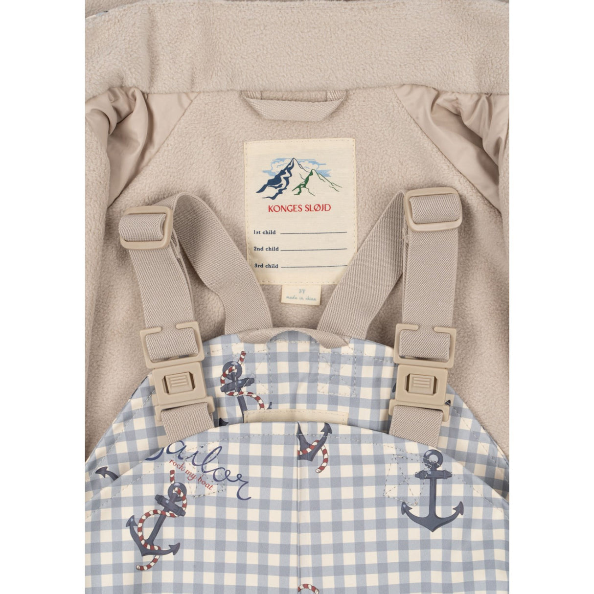 Konges Sløjd Sailor Check Rainy Palme Sett