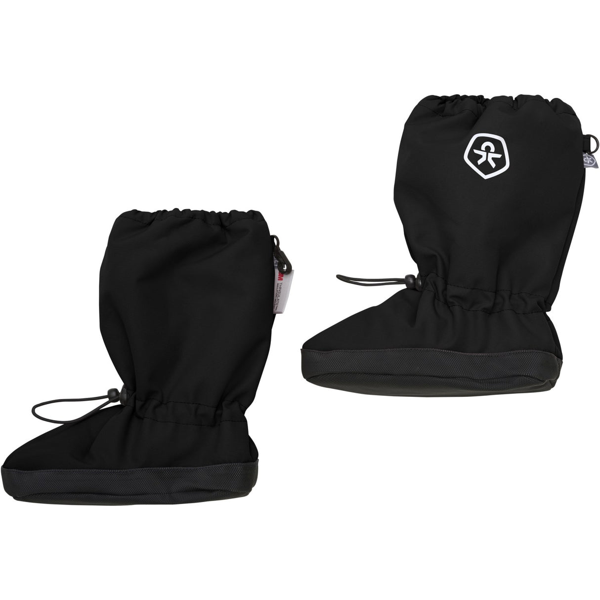 Color Kids Black Footies W. Anti Slip