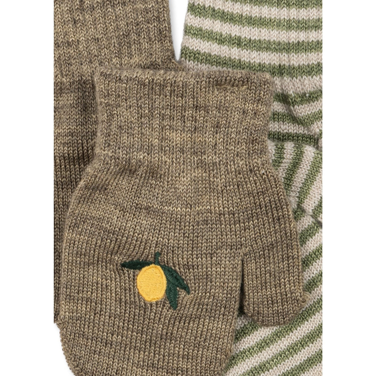 Konges Sløjd Lemon/Stripe 2 Pack Filla Vantar