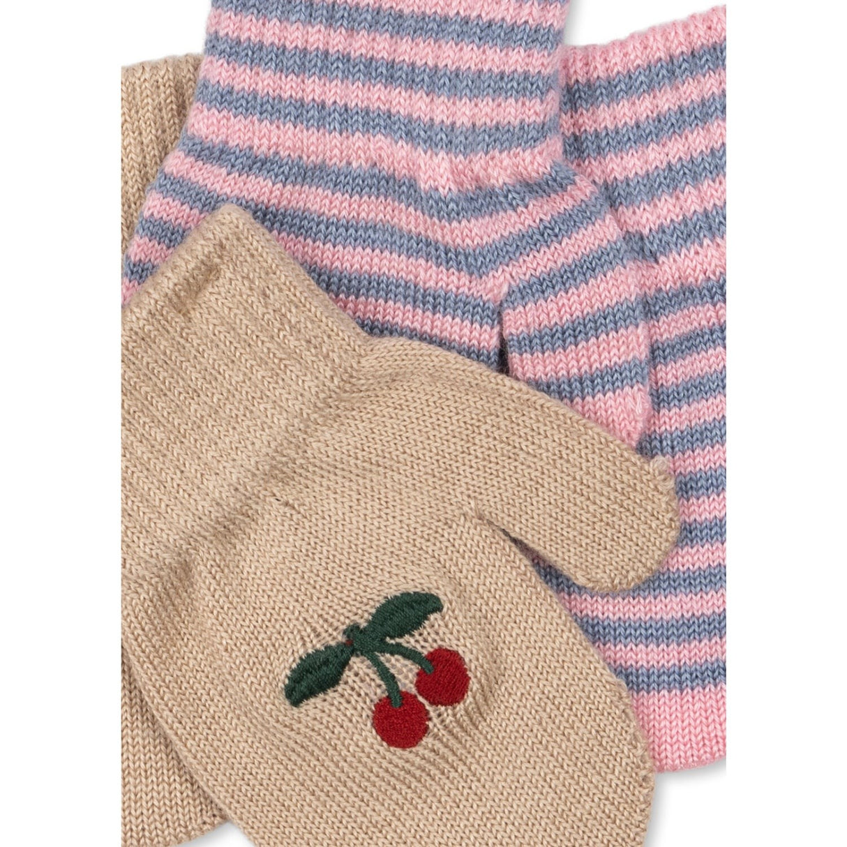 Konges Sløjd Cherry/Stripe 2 Pack Filla Vantar