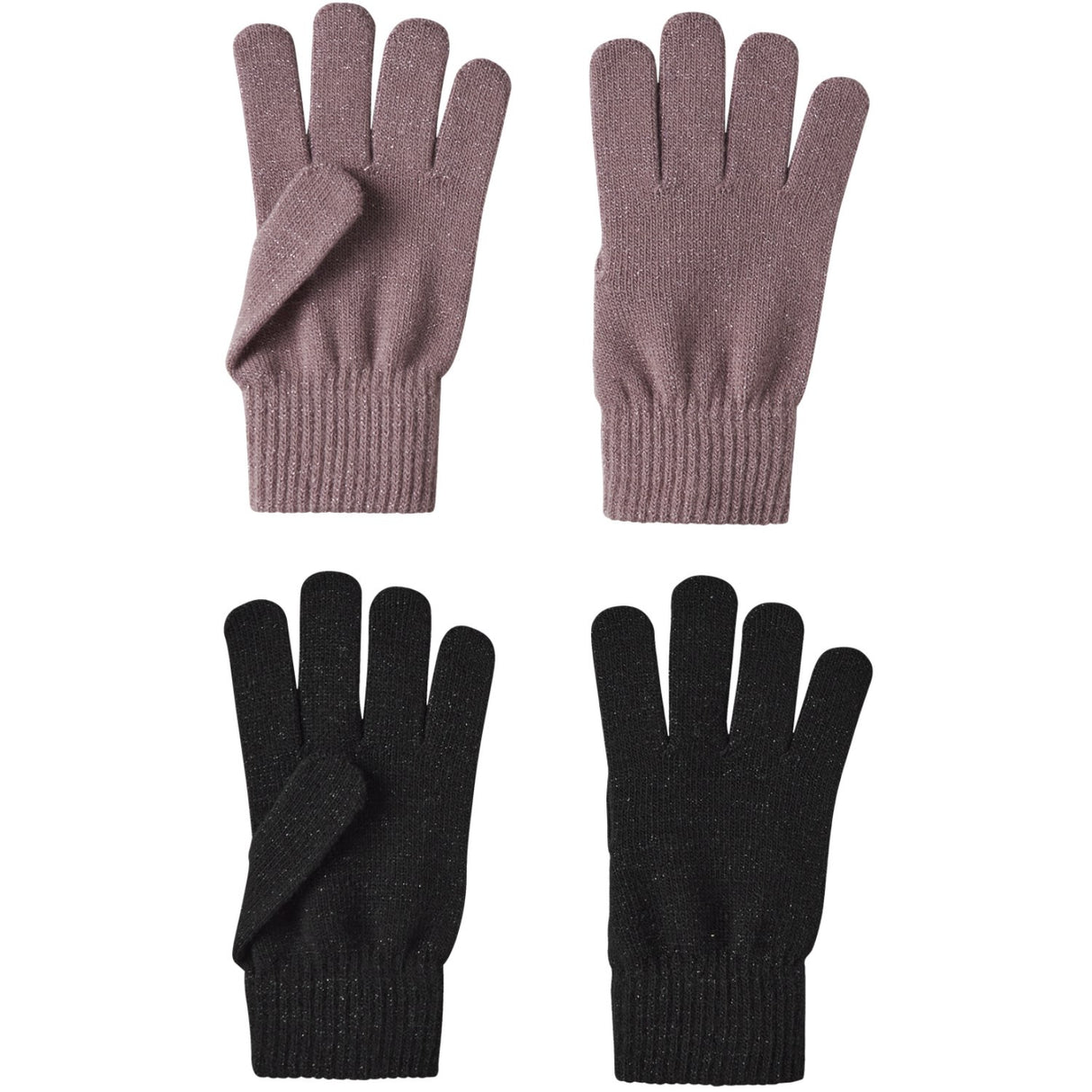 Name It Black Woodrose Nkfmagic Glitter Handskar 2P