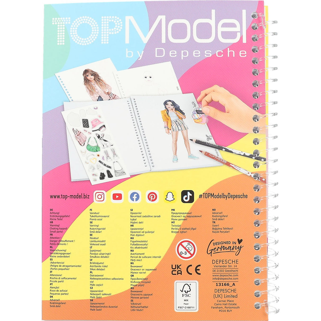TOPModel Pocket Colouring Bok