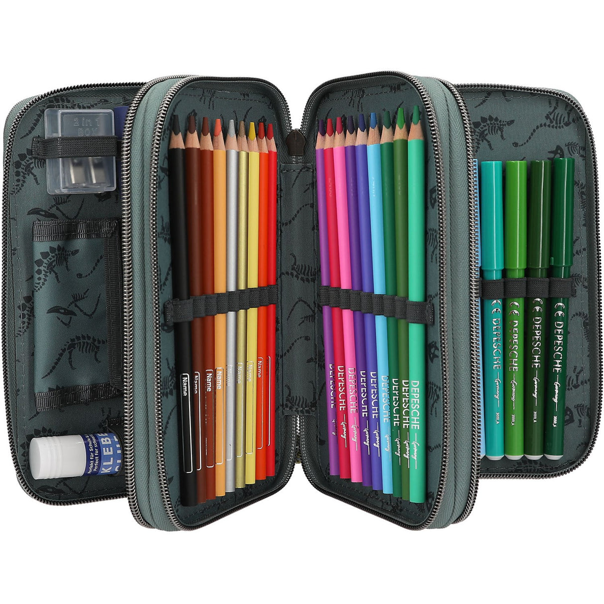 Dino World Bite Triple Pencil Case