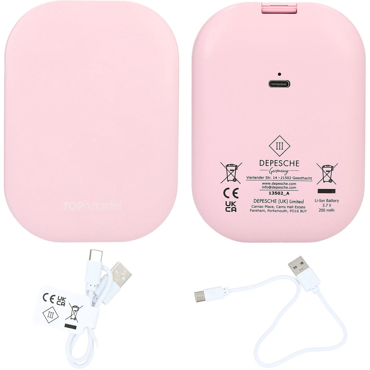 TOPModel Beauty And Me Foldable Pocket Spegel With LED