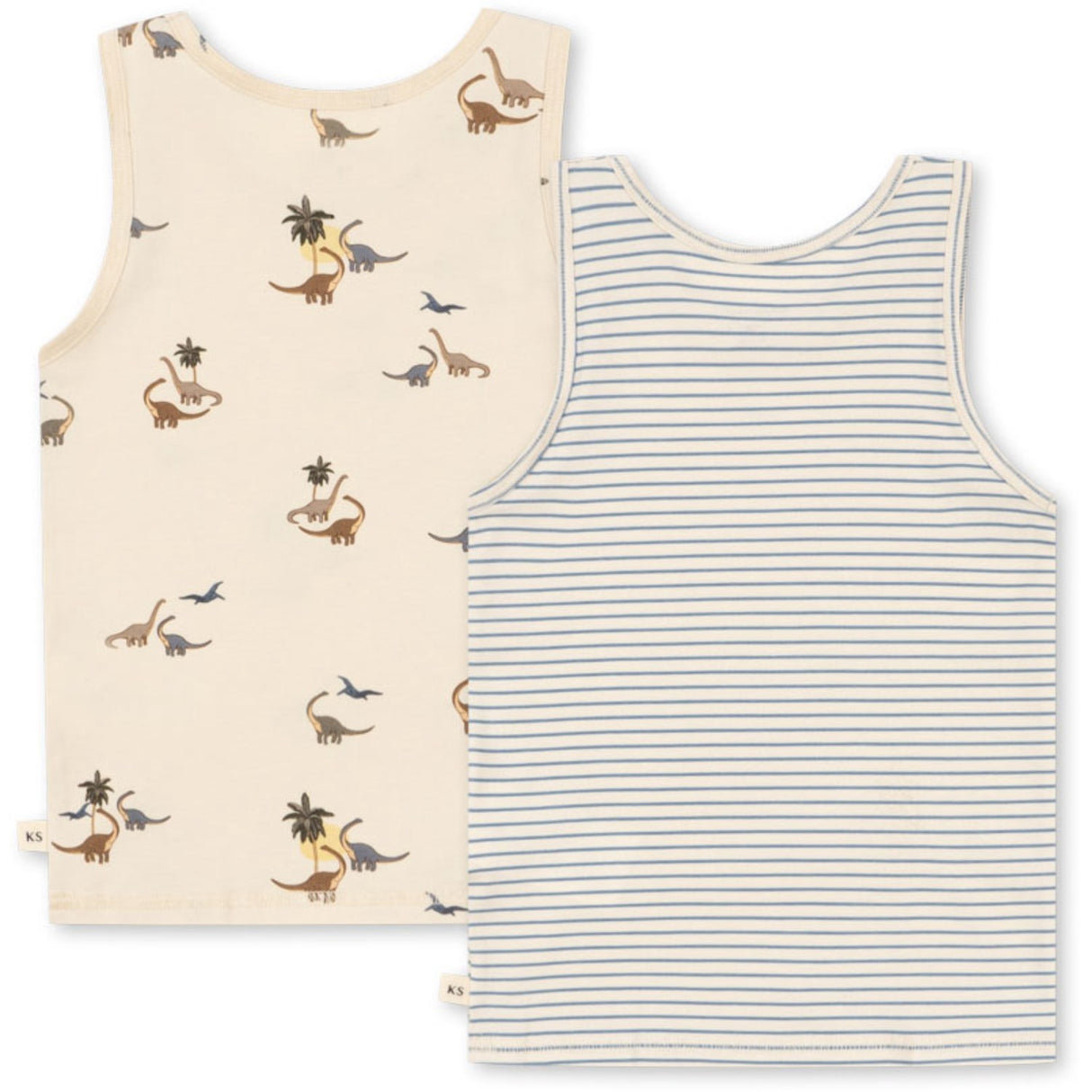 Konges Sløjd Kubi/Stripe Bluie Basic 2 Pack Tanktop GOTS