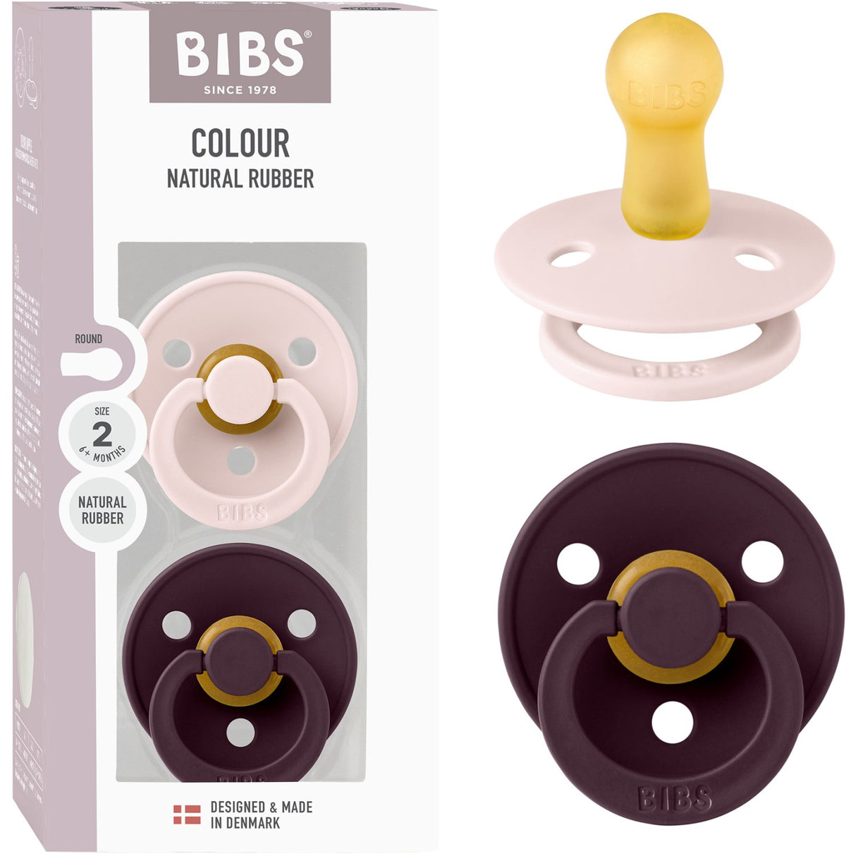 Bibs Petal Napp Colour 2-Pack Latex Plum