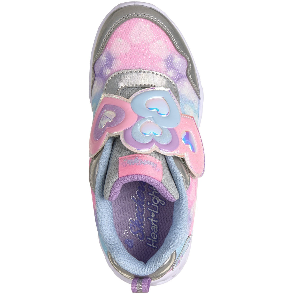 Skechers Silver Heart Lights Lovin Reflection