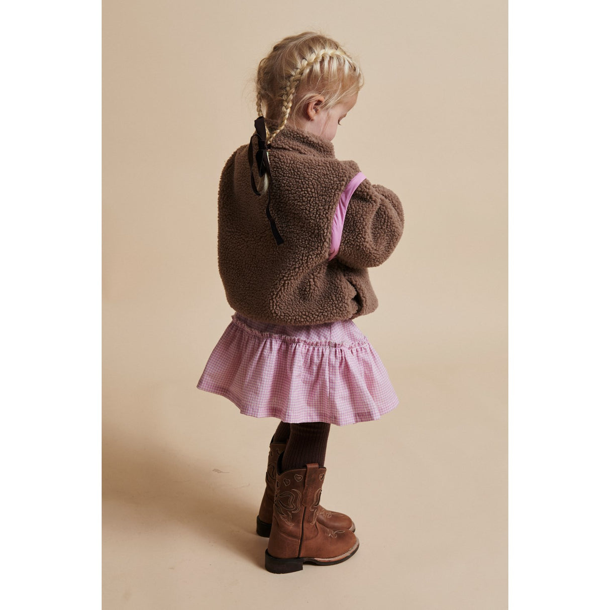 COPENHAGEN COLORS Syringa Comb. Houndstooth Kjol W. Tyll