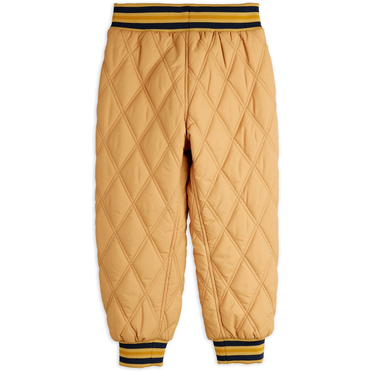 Mini Rodini Beige Ritzratz Patch Quiltad Outerwear Trousers