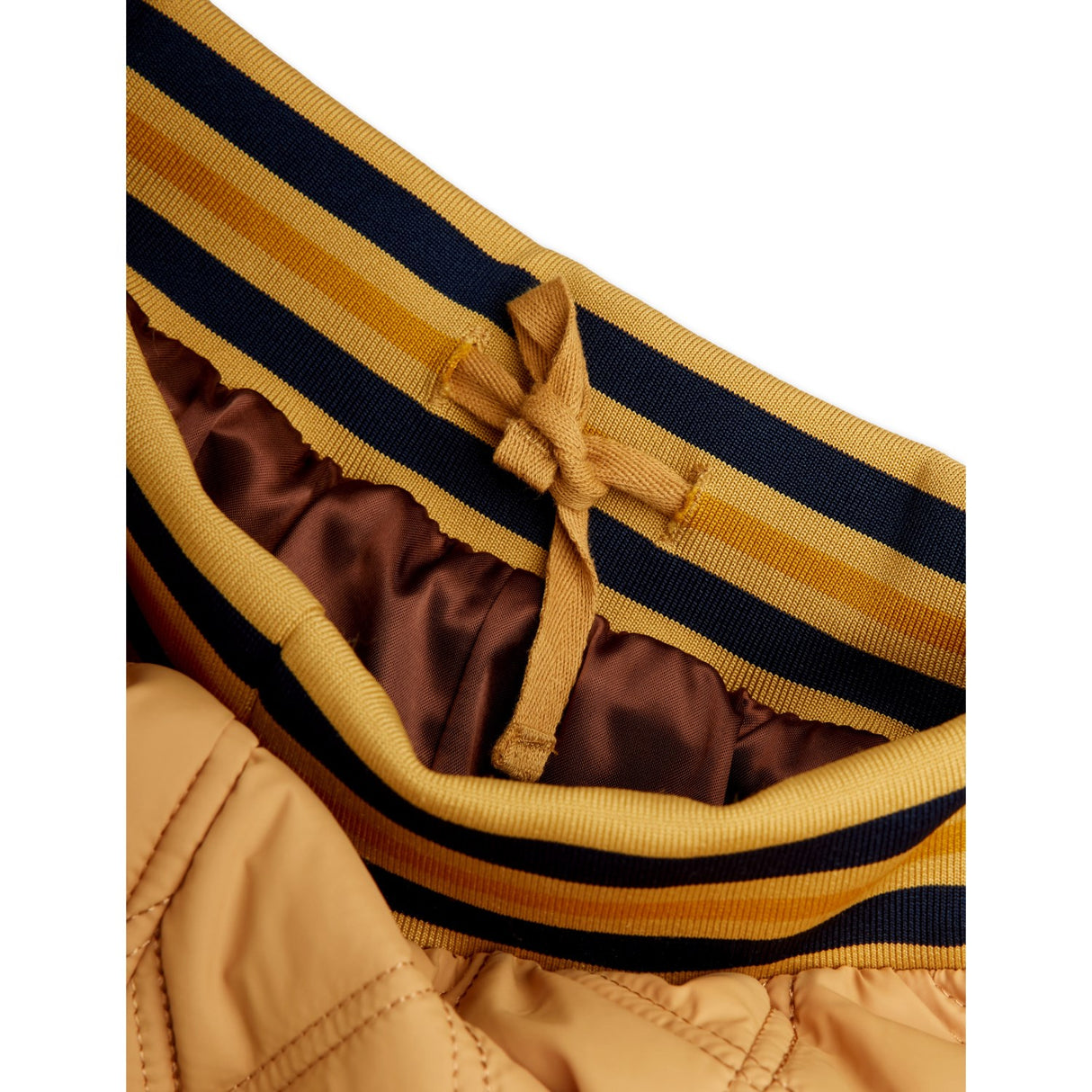 Mini Rodini Beige Ritzratz Patch Quiltad Outerwear Trousers