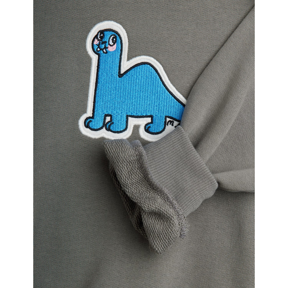 Mini Rodini Grey Dino Patch Sweatshirt