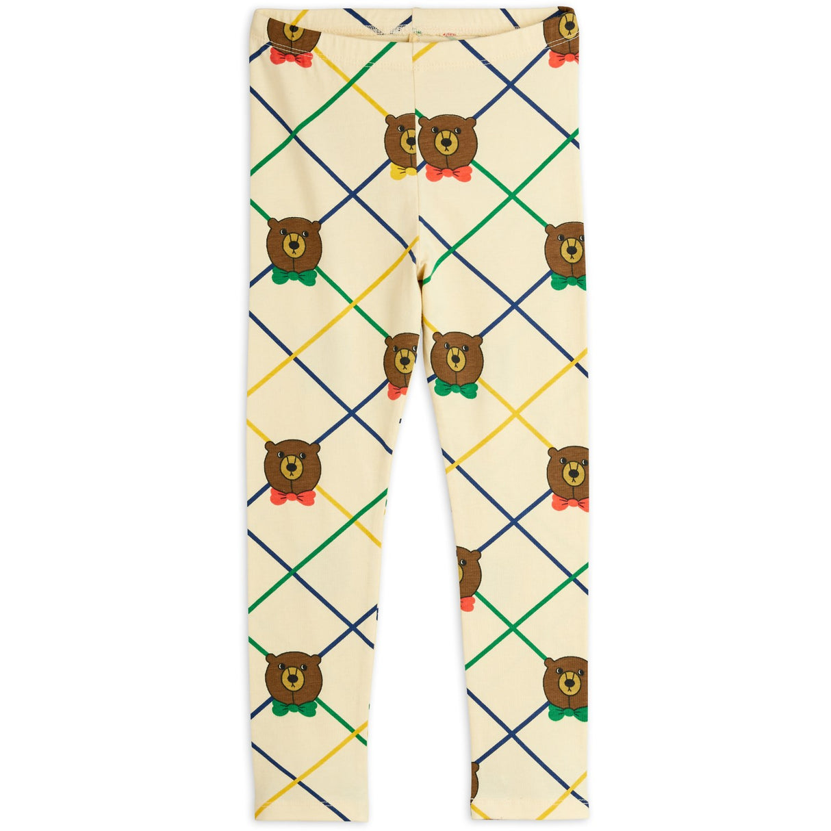 Mini Rodini Off-white Björn Check AOP Leggings