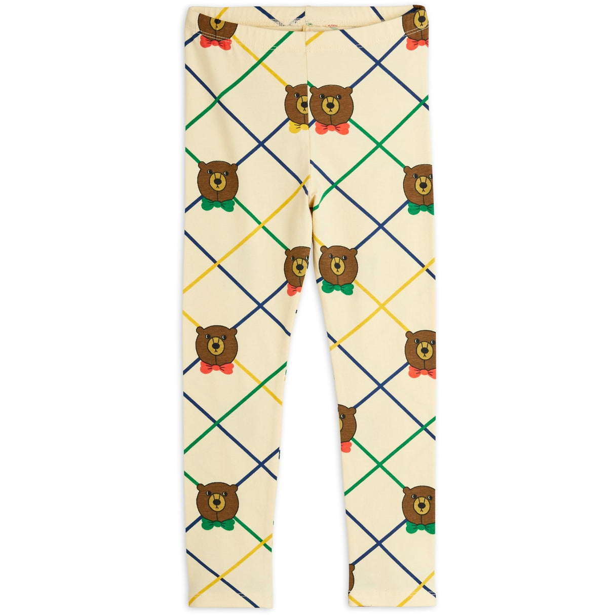 Mini Rodini Off-white Björn Check AOP Leggings