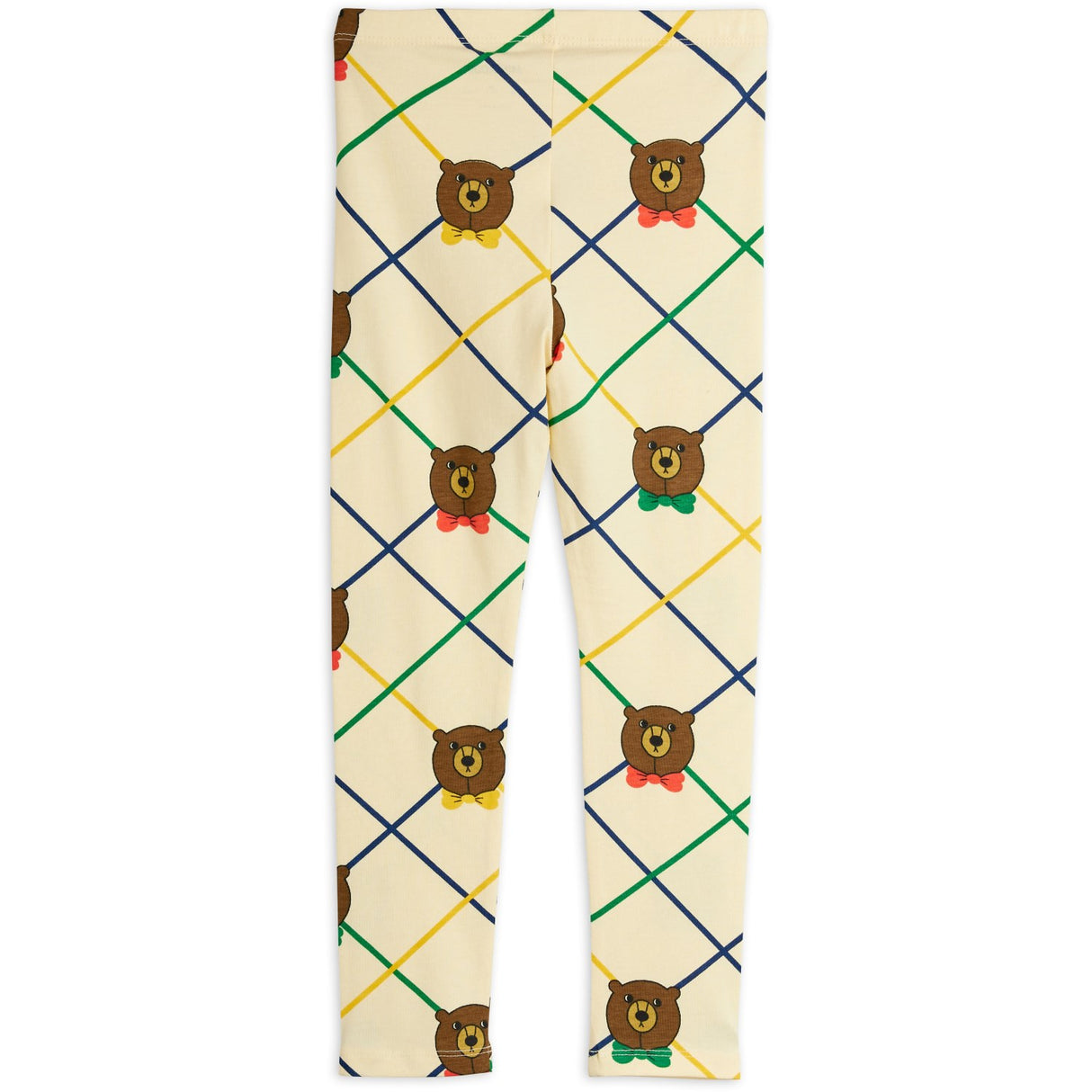 Mini Rodini Off-white Björn Check AOP Leggings