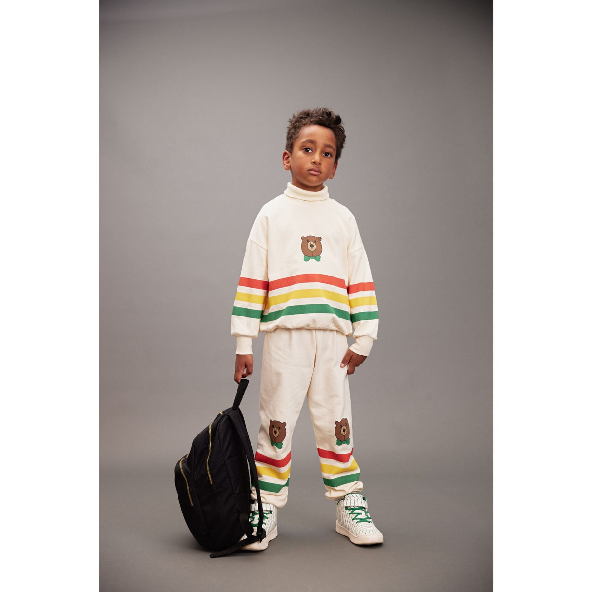 Mini Rodini Off-white Björn Stripe Sweatshirt