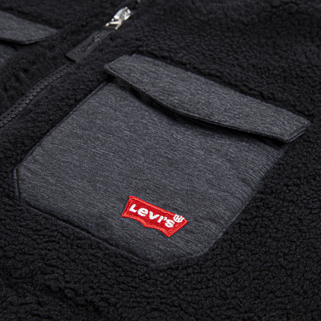 Levi's Jet Black Utility Sherpa Jacka