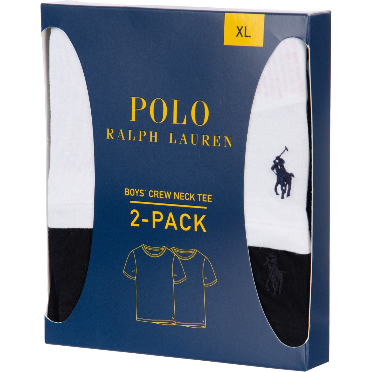 Polo Ralph Lauren White/Polo Black 2-Pack Bomull Crew Tee
