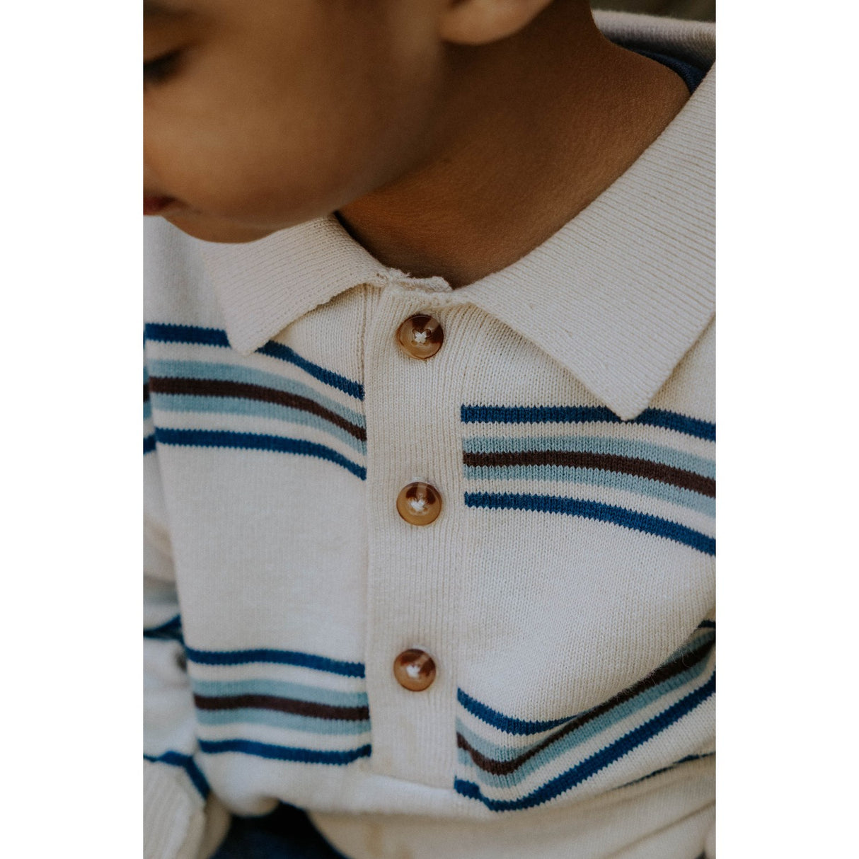 Fliink Sandshell Stripe Benny Ls Pikétröja