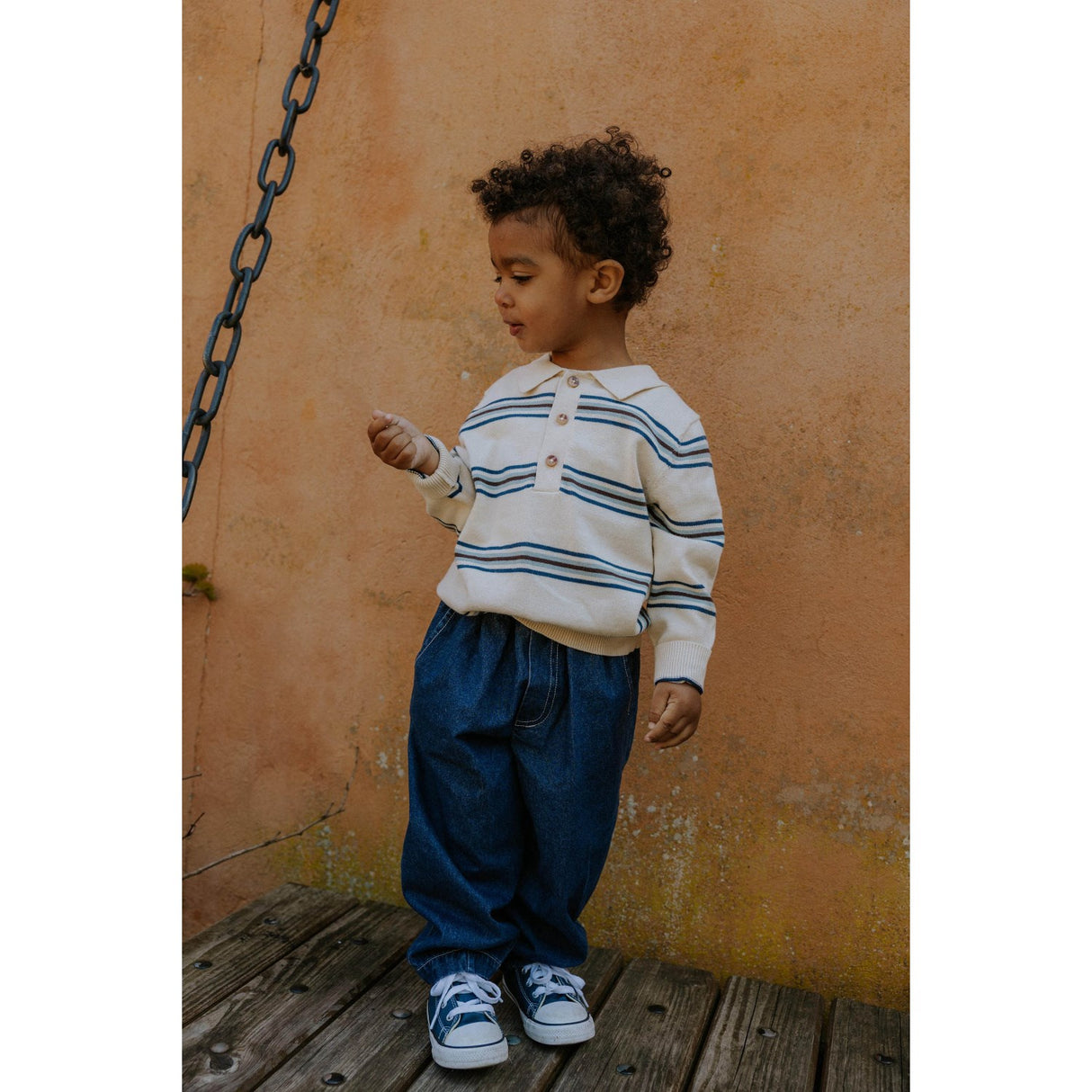 Fliink Sandshell Stripe Benny Ls Pikétröja