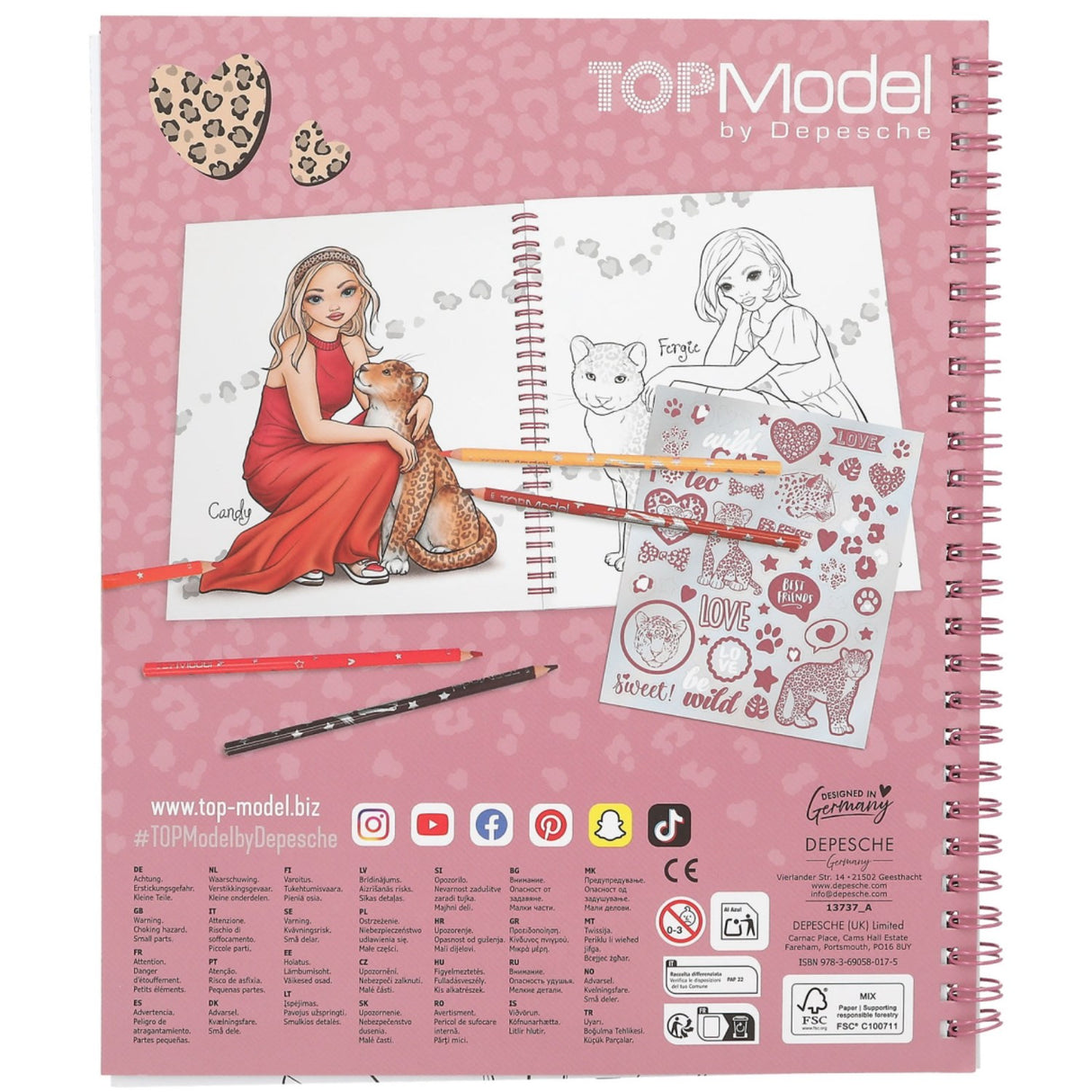 TOPModel Leoheart Colouring Bok