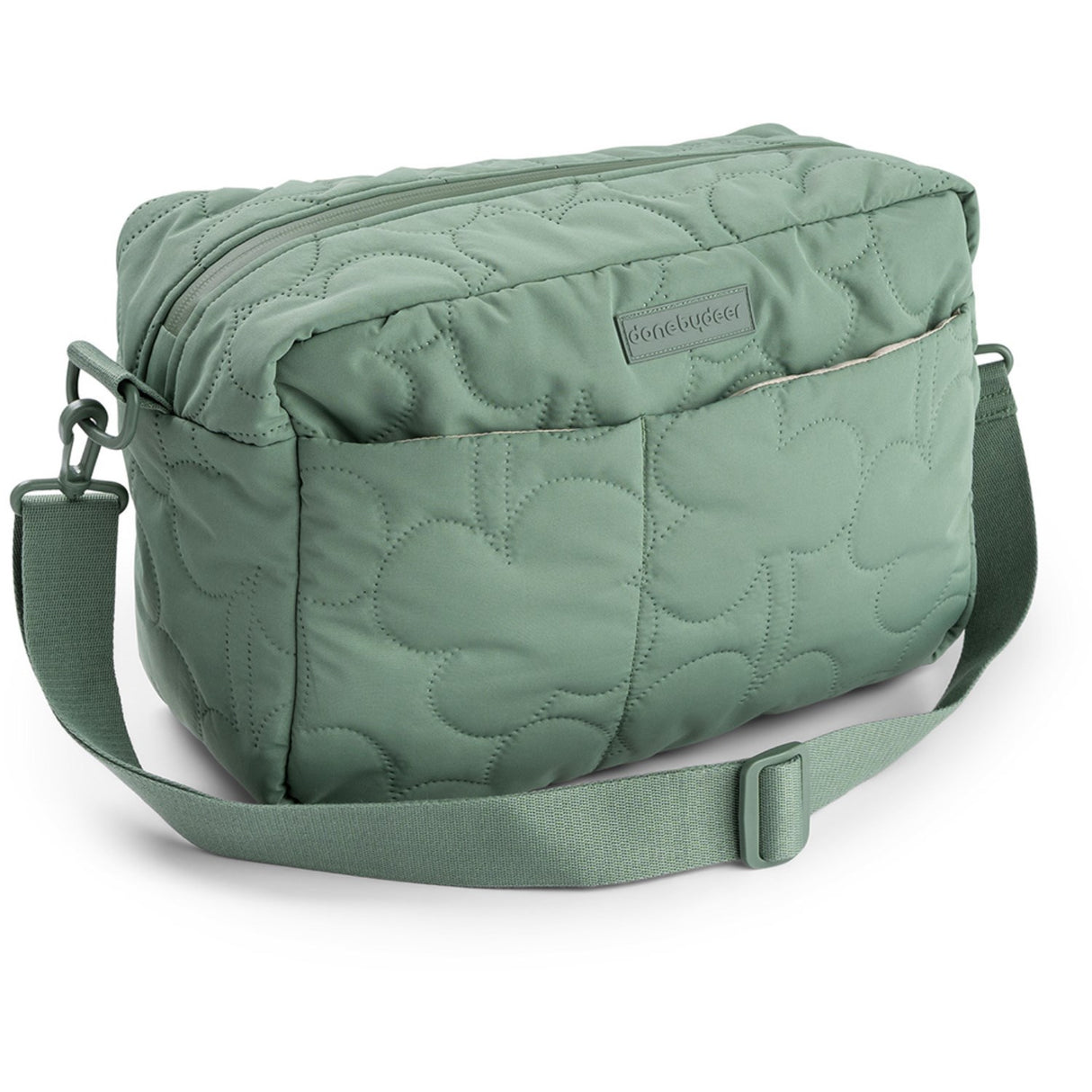 DonebyDeer Green Quiltad Barnevognstaske