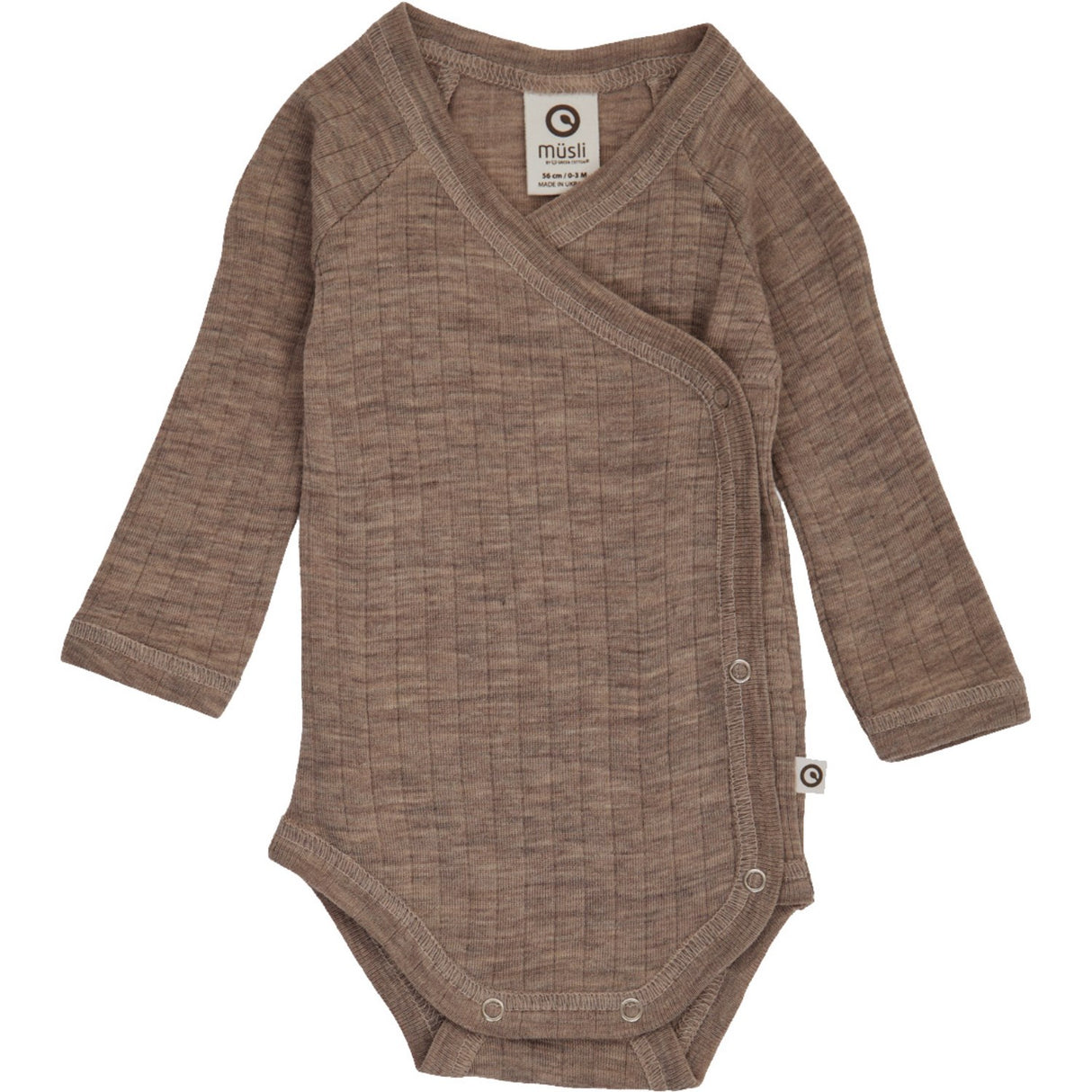 Müsli Walnut Melange Woolly Rib Omlott L/S Body