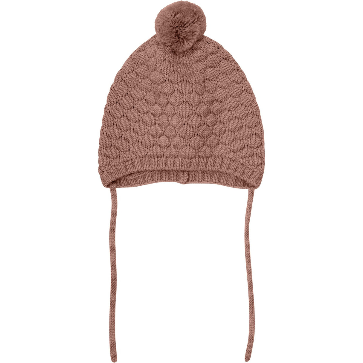 Huttelihut Burlwood Bonnet Ull Stickad Pompom
