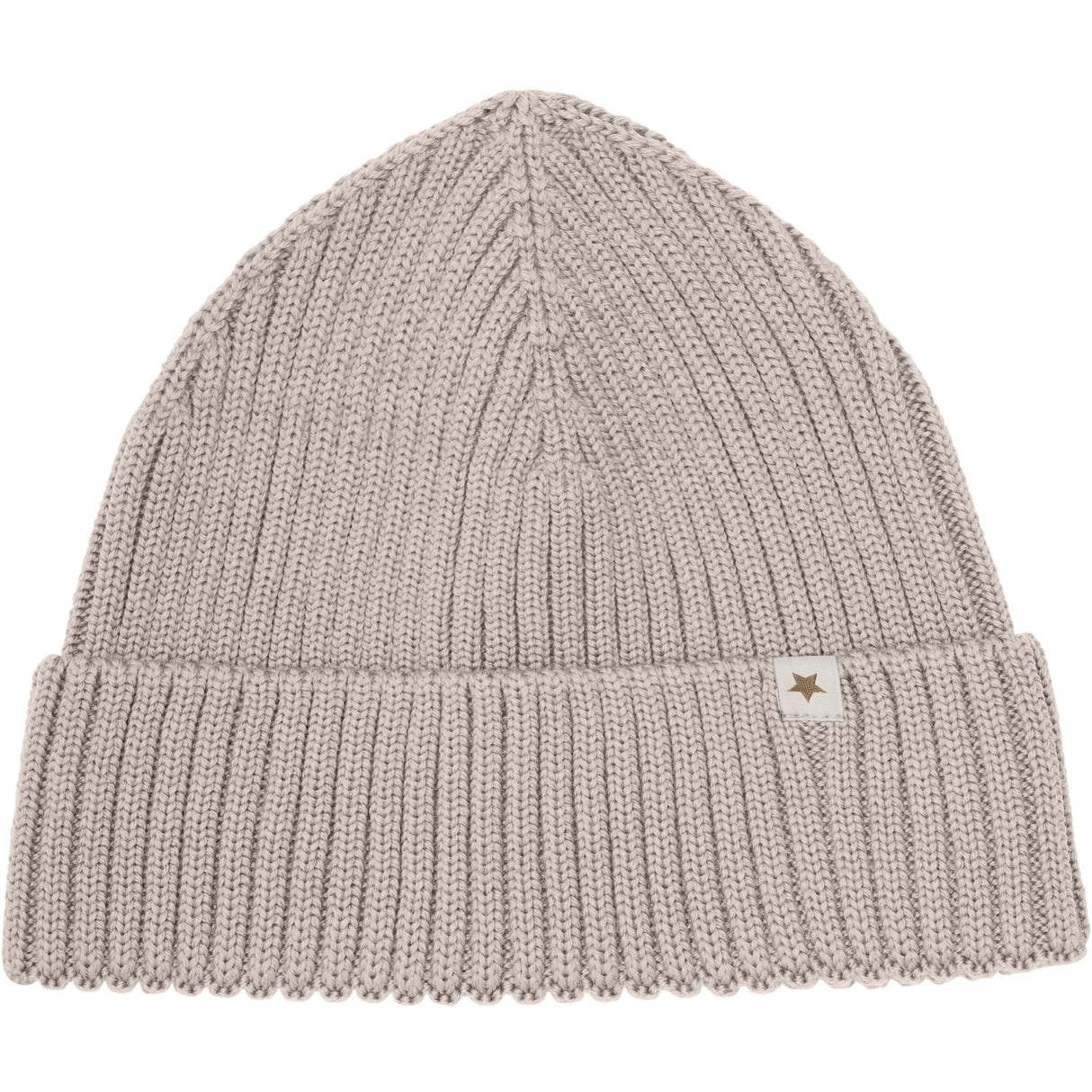 Huttelihut Camel Melange Beanie Ull Stickad