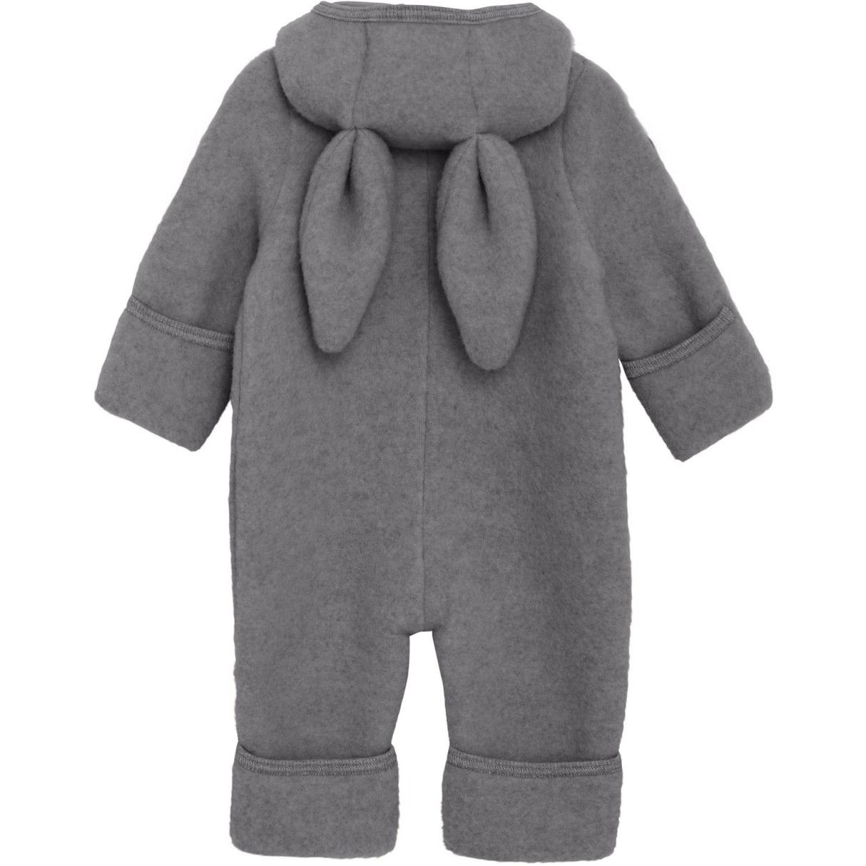 Huttelihut Medium Grey Melange Pram Dräkt Ears Ull Fleece
