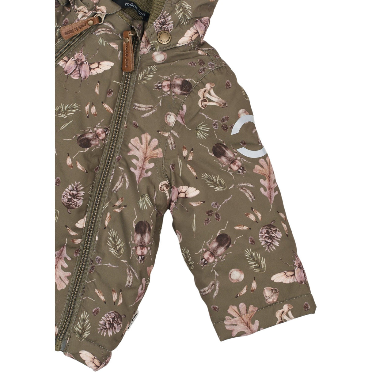 Mikk-Line Burnt Olive Polyester Baby Jacka AOP