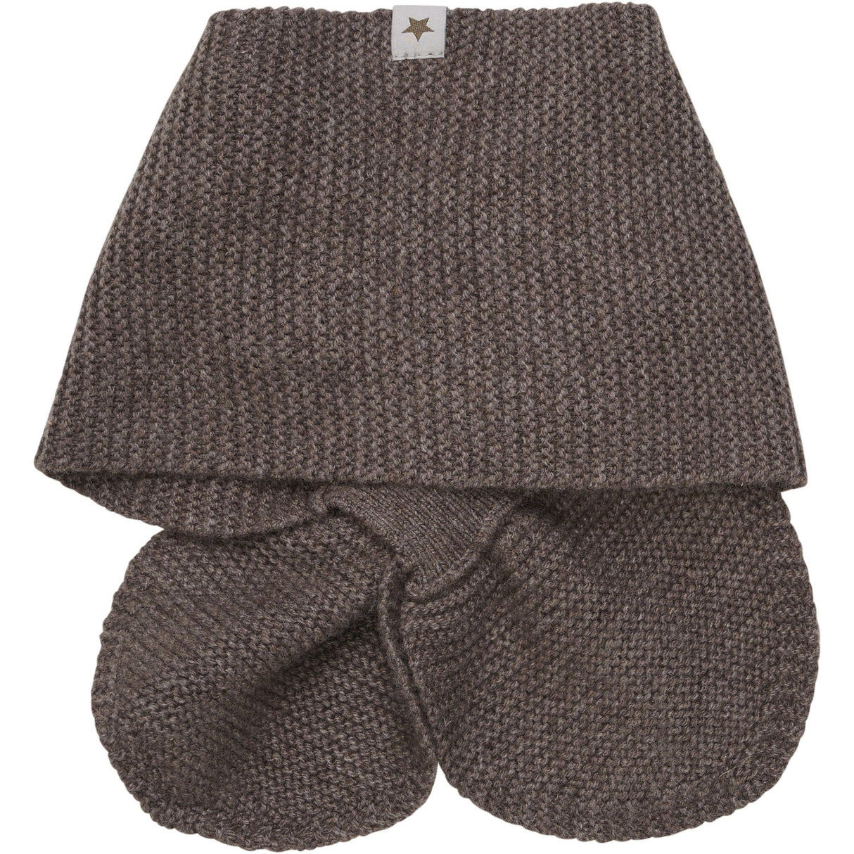 Huttelihut Brown Melange Nackvärmare Ull Stickad