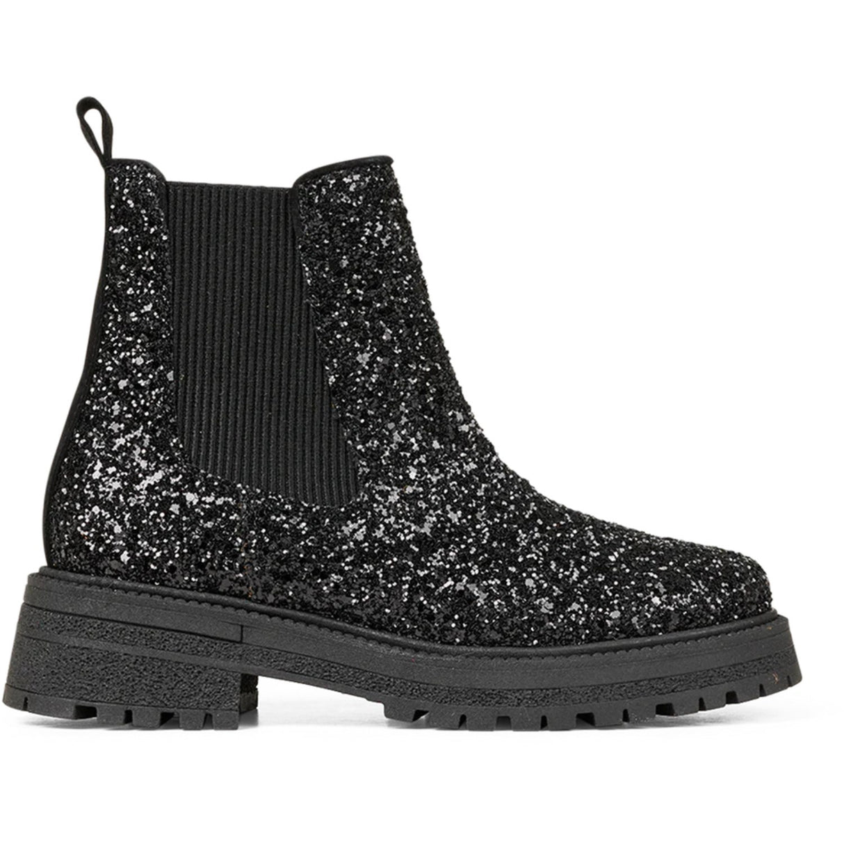 Angulus Chelsea Støvle Black Glitter/Black/Black