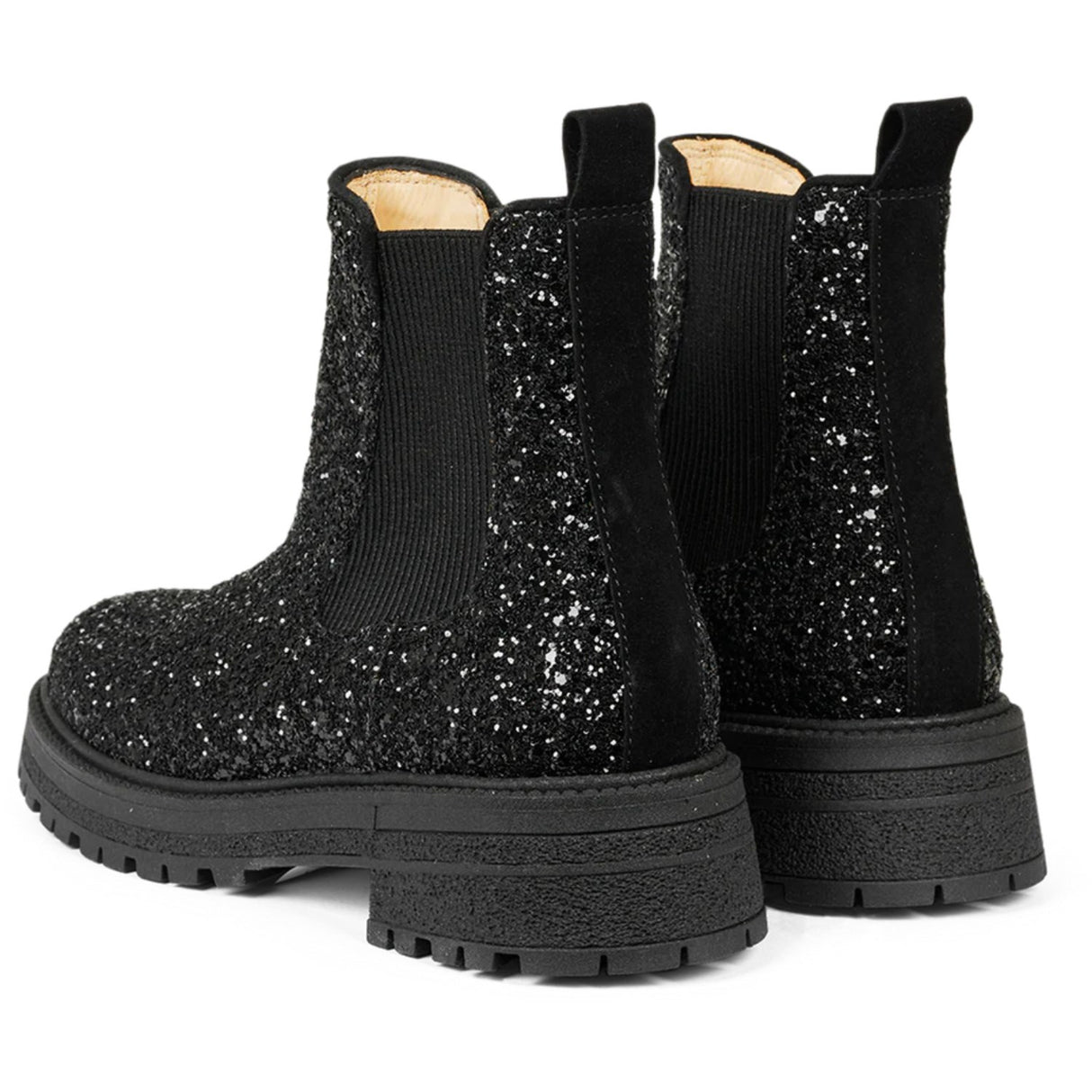 Angulus Chelsea Støvle Black Glitter/Black/Black