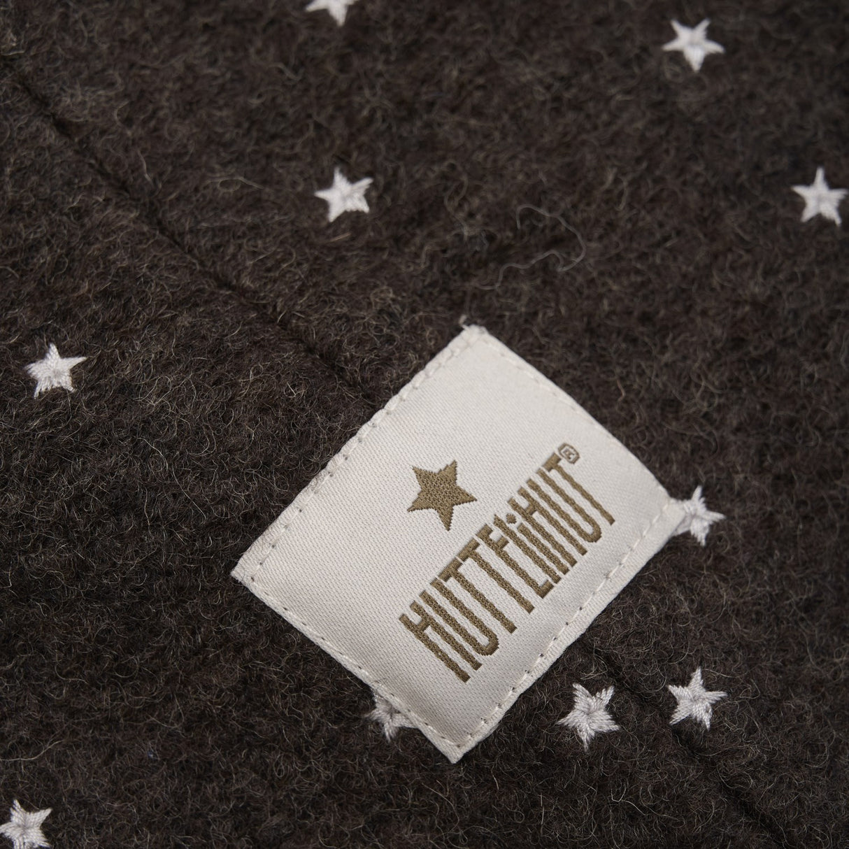 Huttelihut Dark Brown Melange Elefanthatt All Över Emb. Ull