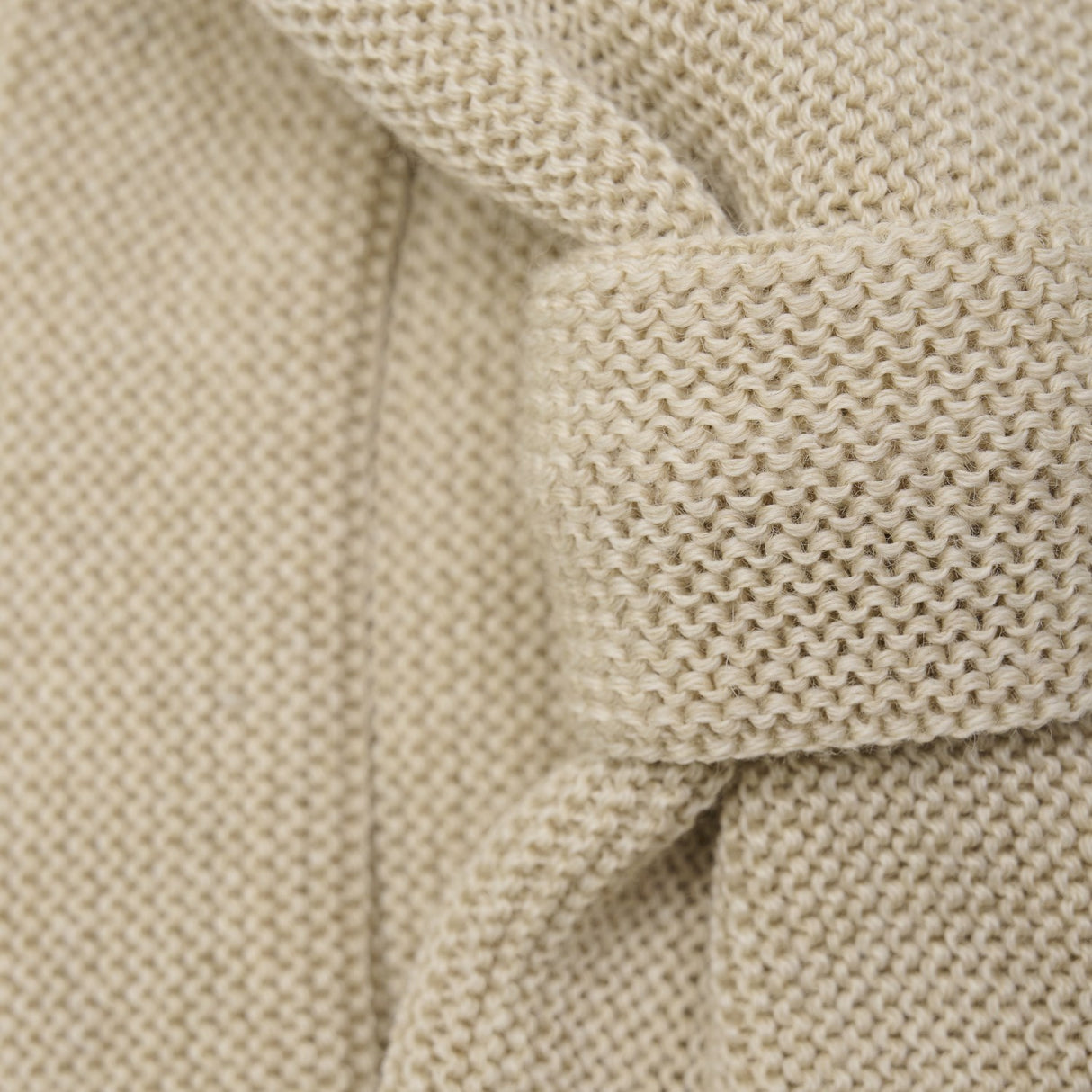 Huttelihut Sand Melange Pannband Ull Stickad