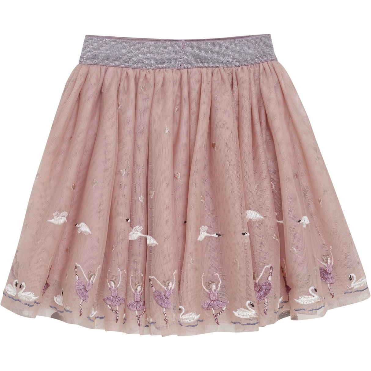 Minymo Shadow Gray Kjol Mesh W. Emb.