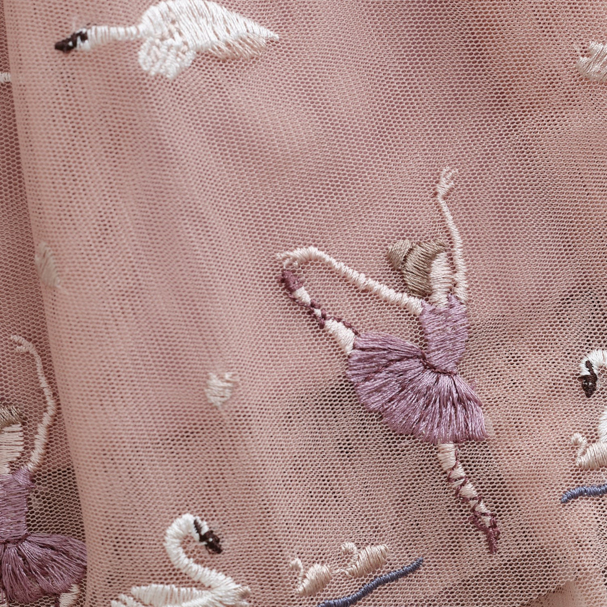 Minymo Shadow Gray Kjol Mesh W. Emb.