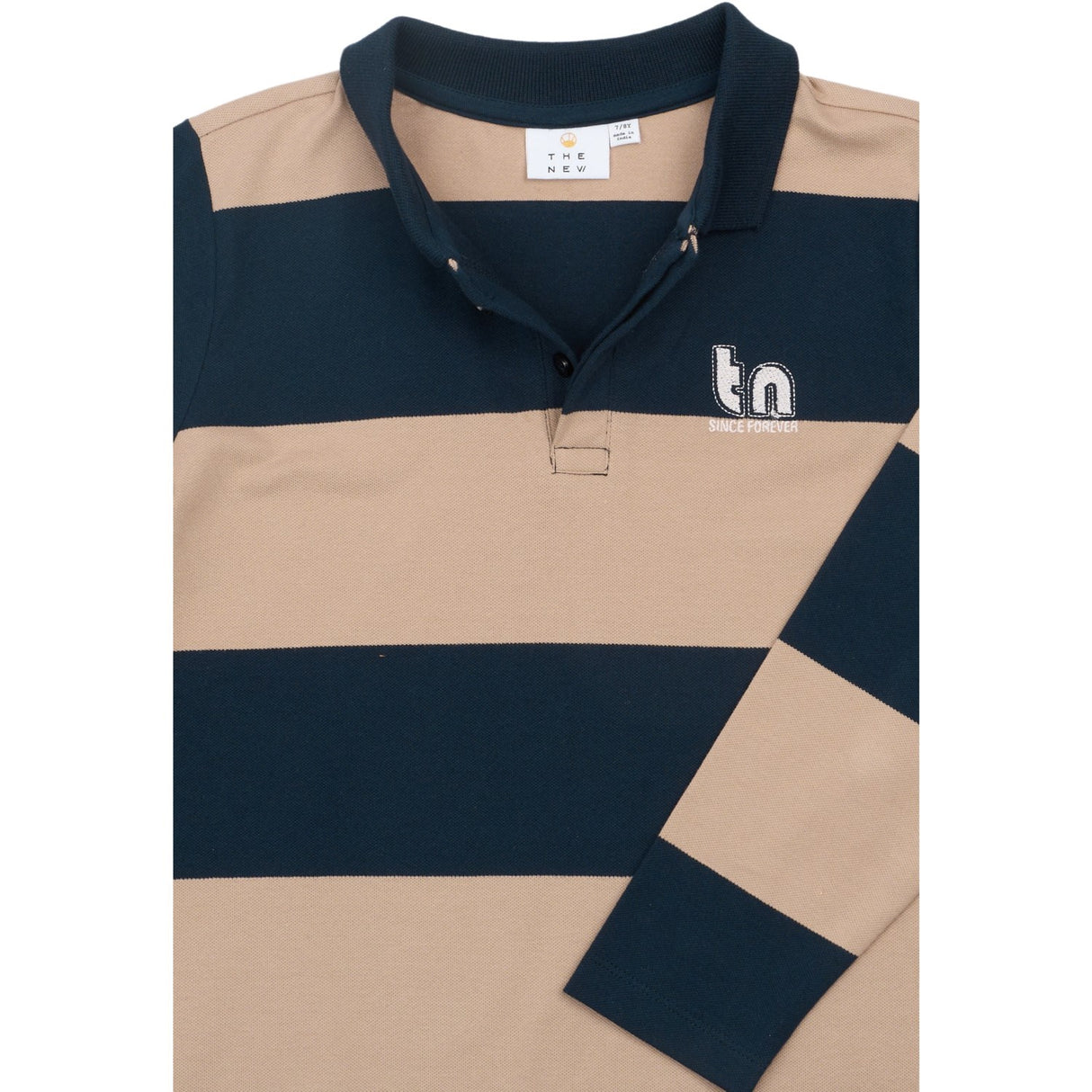 The New Navy Blazer Striped Rhett L_S Pique Pikétröja