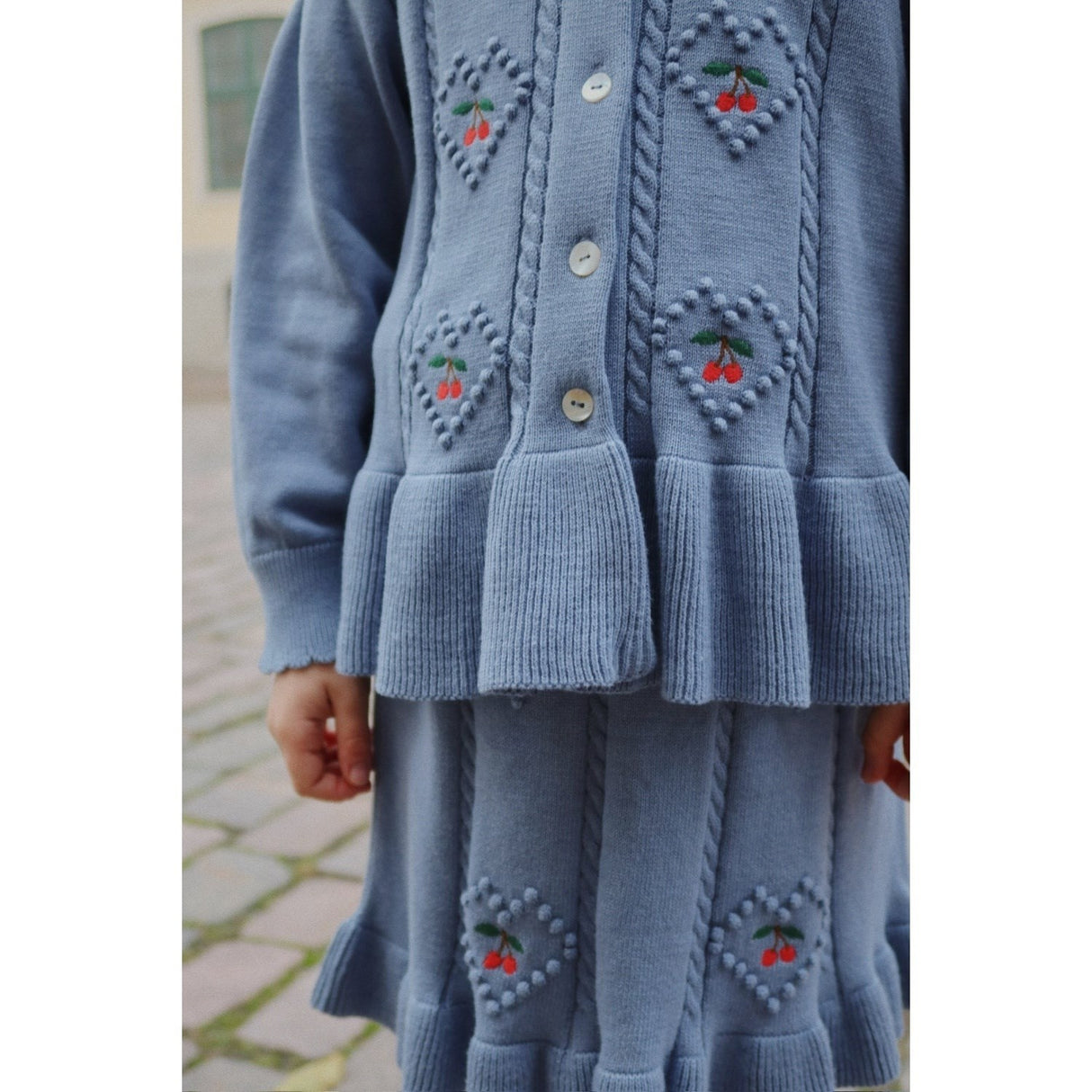 Konges Sløjd Country Blue Soleil Stickad Kjol GOTS