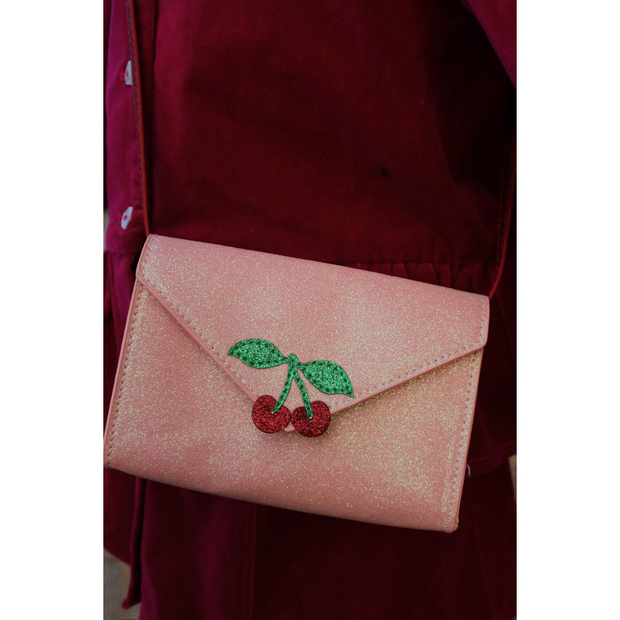 Konges Sløjd Pink Glitter Love Letter Plånbok