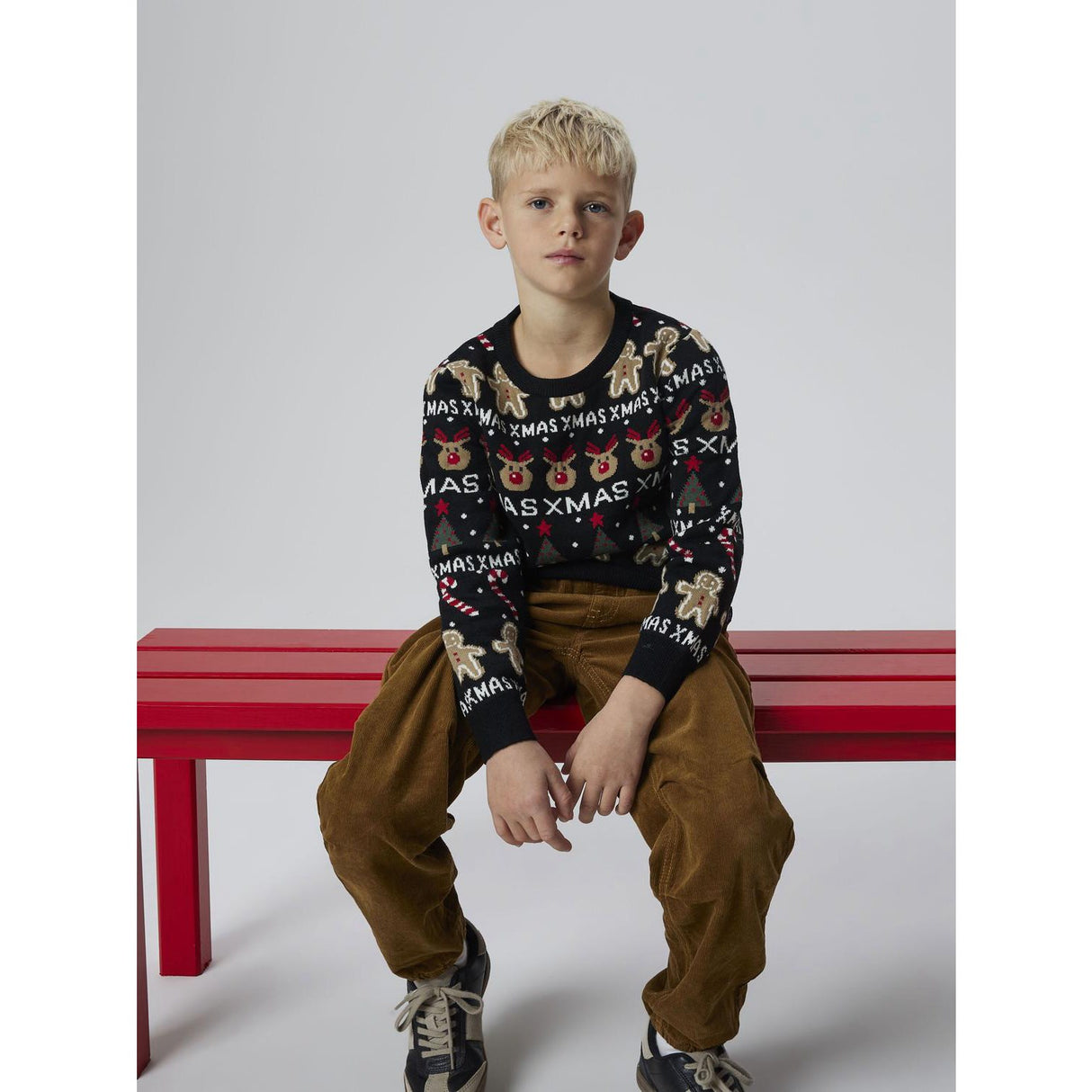 Name It Black Nknrasko Ls Stickad Box