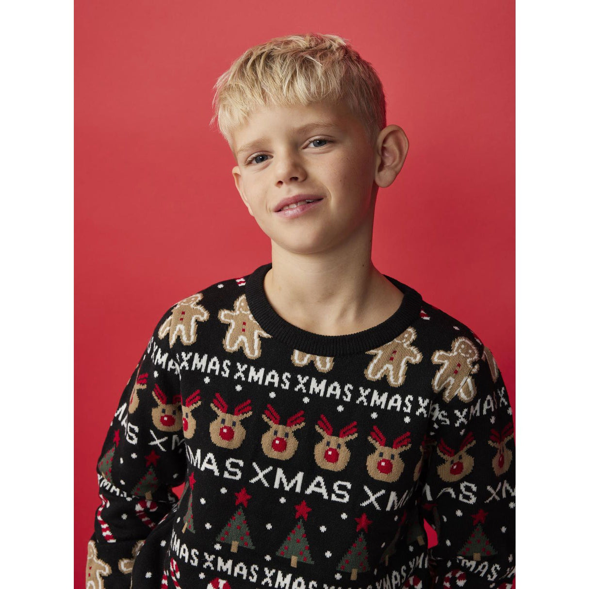 Name It Black Nknrasko Ls Stickad Box