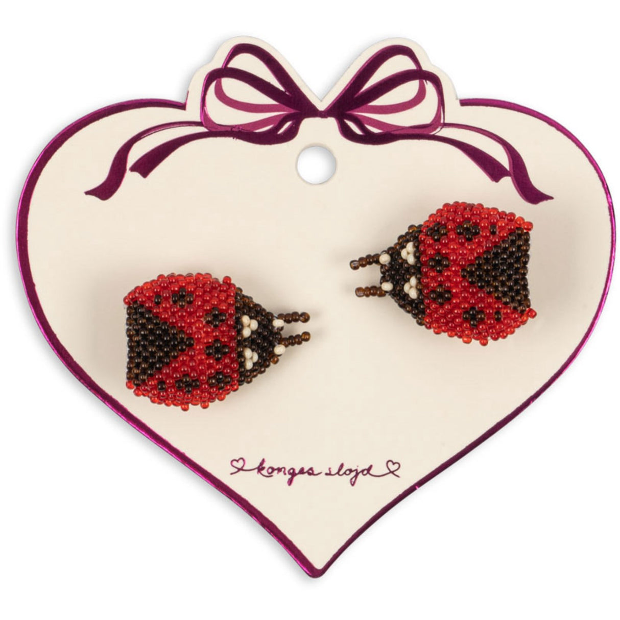 Konges Sløjd Ladybug 2 Pack Ladybug Beaded Hair Clip