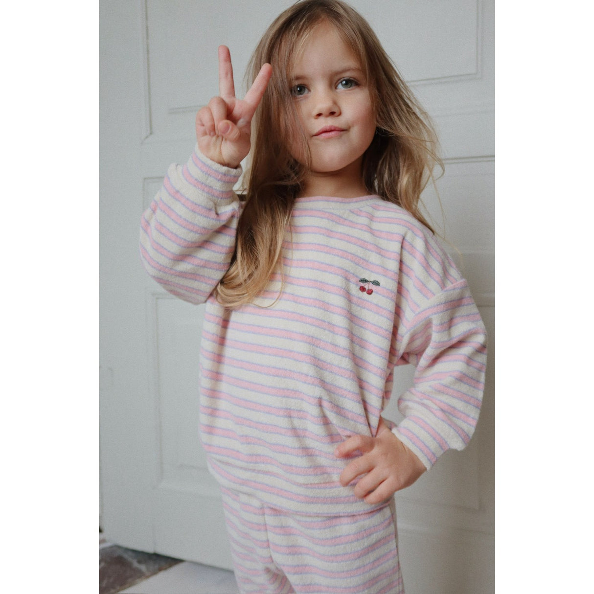 Konges Sløjd Lolly Stripe Itty Sweat Skjorta GOTS