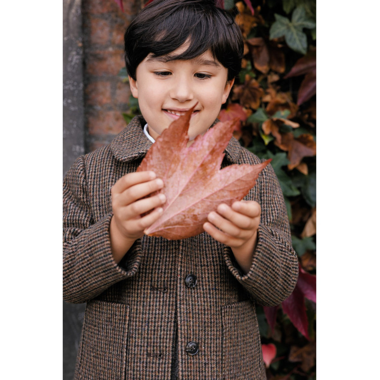 MarMar Wool Check Earthy Check Oval Jacka